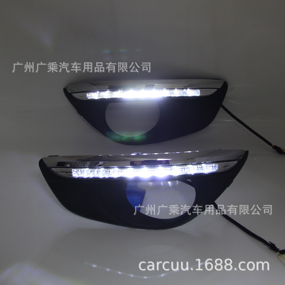 Aplicable a la nueva luz de marcha diurna shengda 11-12 nueva luz de marcha diurna shengda luz blanca con dirección de luz amarilla