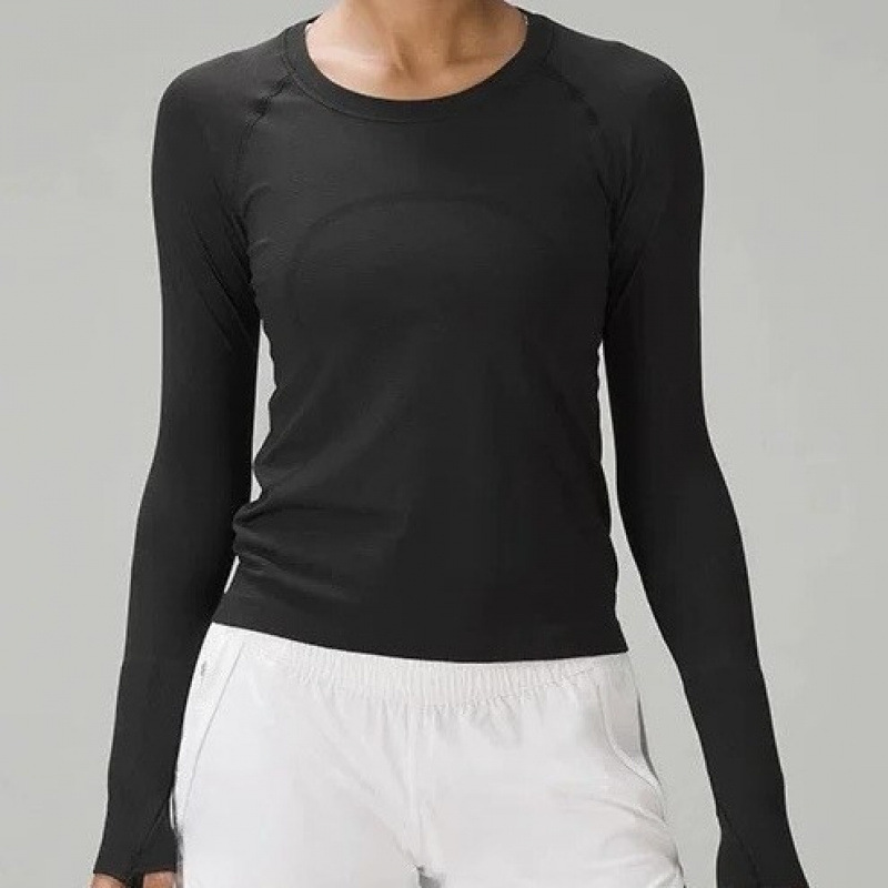 Lulu Original Swiftly Tech Long-Sleeved T-Shirt Sports Top High-Elastic Breathable Knitted Fitness Quick-Drying Yoga Wear Lulu Original Swiftly Tech Long-Sleeved T-Shirt Sports Top High-Elastic Breathable Knitted Fitness Quick-Drying Yoga Wear