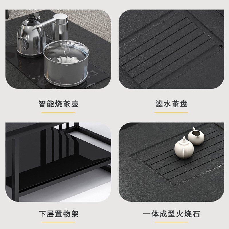 Firestone Kung Fu mesa de té sofá de oficina simple mesa de té de mármol moderna mesa de té de oficina con Cocina de Inducción