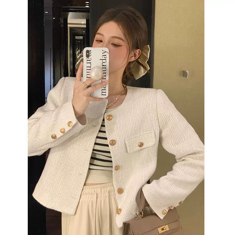 Spring short jacket, Chanel style, french style