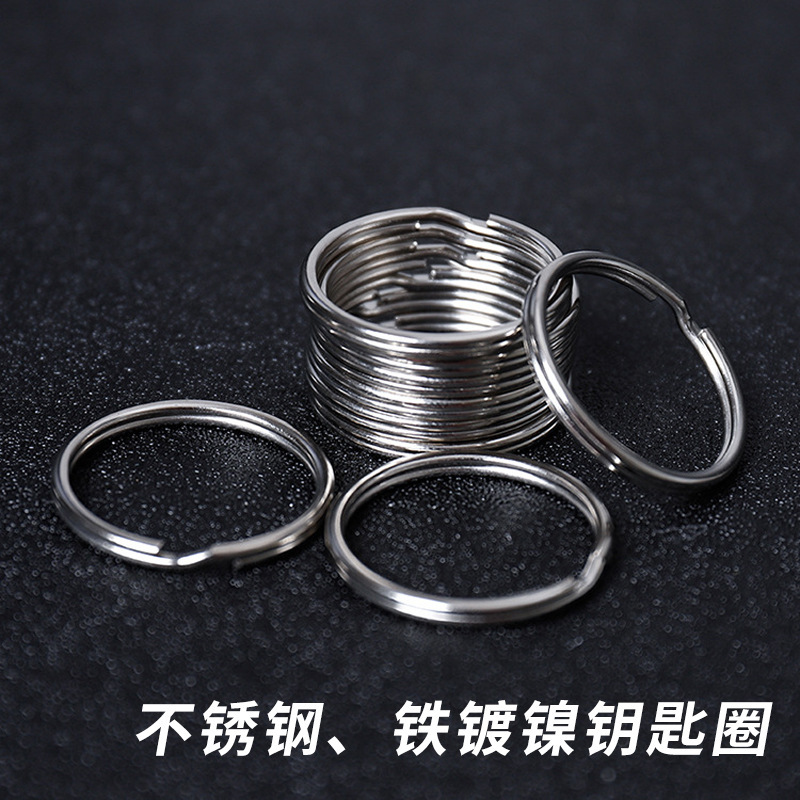 Key Ring, Flat Ring, Metal Nickel-Plated Keychain Accessories, Keychain Ring, Hardware DIY Jewelry Accessories Key Ring, Flat Ring, Metal Nickel-Plated Keychain Accessories, Keychain Ring, Hardware DIY Jewelry Accessories