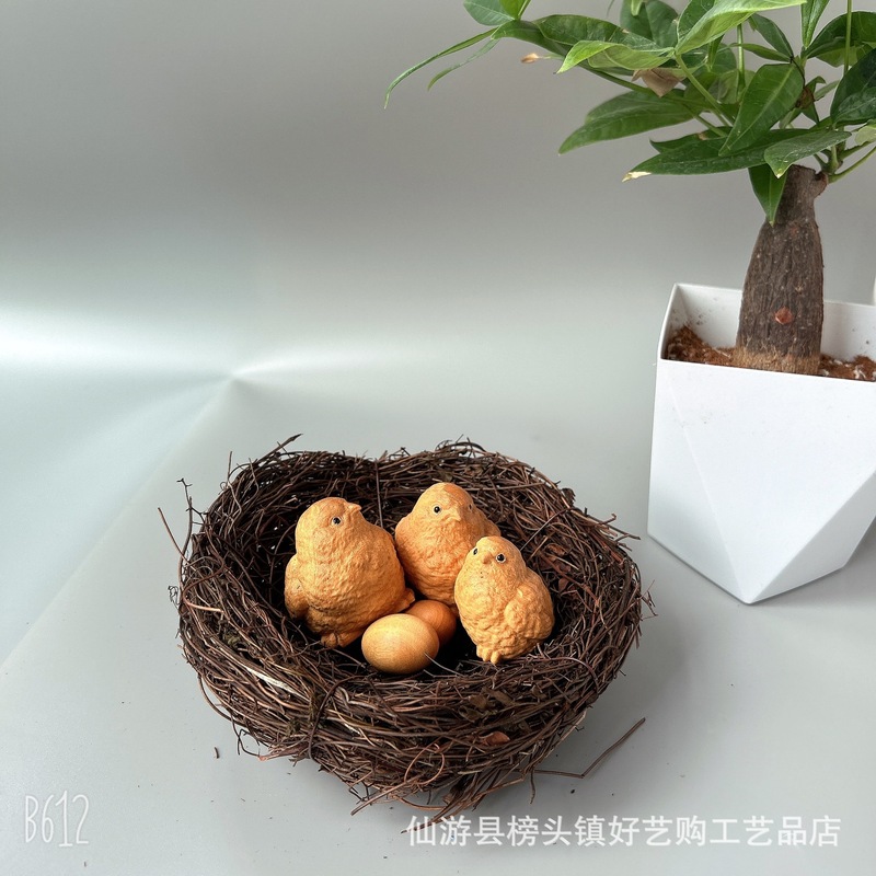 天然崖柏木製工芸品幸福ひよこ一家のかわいい風の家庭装飾メーカー直売|undefined