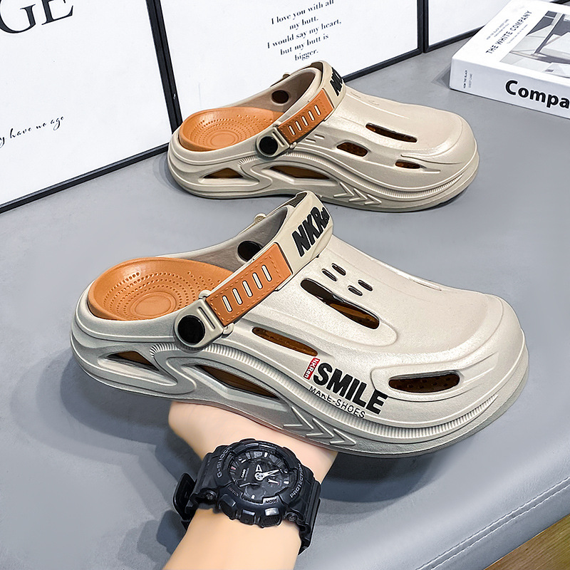 Zapatos con agujeros para hombres deportes de verano Baotou transpirable antideslizante juvenil al aire libre rafting tallas grandes sandalias de playa 4546