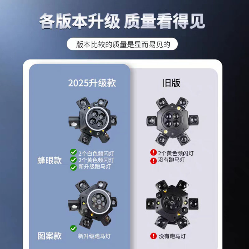 ktv氛围灯旋转蹦迪灯声控家用七彩灯爆闪光束灯舞台灯光激光光束|undefined