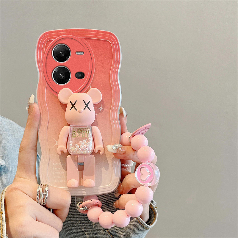Violent Bear Stand Case Suitable for Vivoy77 Foreign Full-Cover Y33S Phone Case, Summer Dirt-Resistant with Stand and Wrist Strap Violent Bear Stand Case Suitable for Vivoy77 Foreign Full-Cover Y33S Phone Case, Summer Dirt-Resistant with Stand and Wrist Strap