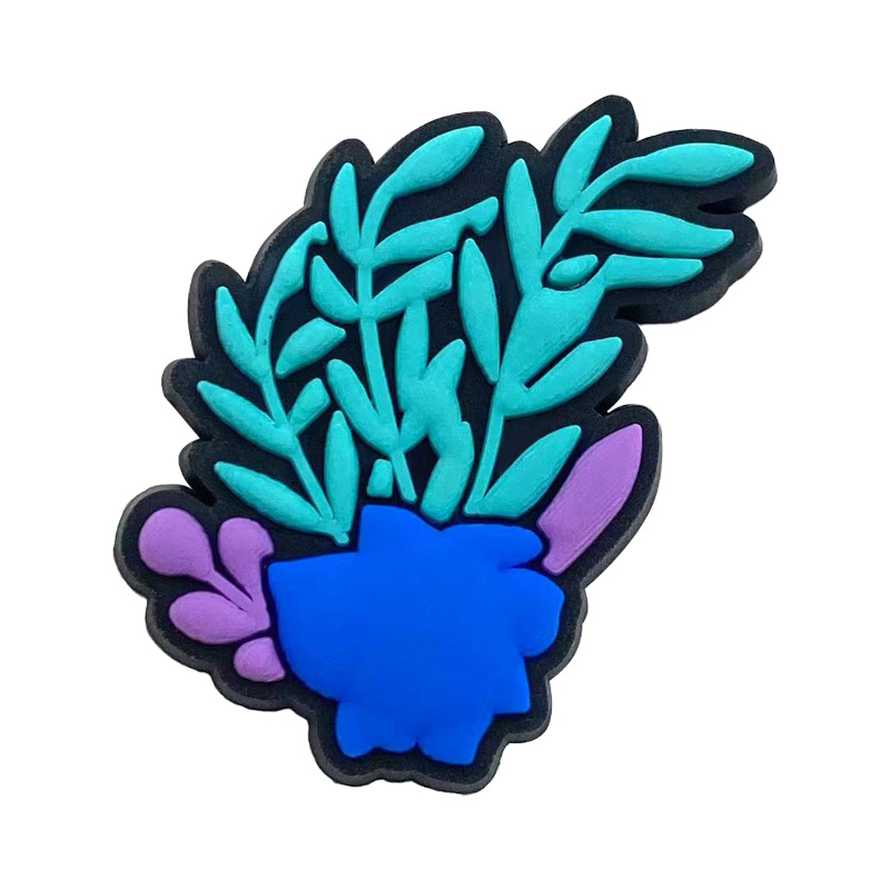 Nueva lindo animal marino agujero de dibujos animados Zapatos de flores zapatos hebilla de goma suave DIY sandalias de verano accesorios de la joyería