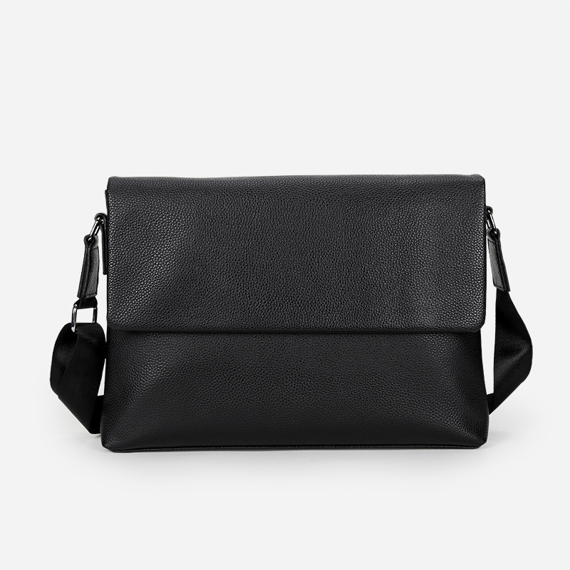 Simple Commuter Crossbody Bag Men's Genuine Leather Large Capacity Shoulder Bag Casual Men's Bag Portable Cowhide Cross-border One-Piece Hair Simple Commuter Crossbody Bag Men's Genuine Leather Large Capacity Shoulder Bag Casual Men's Bag Portable Cowhide Cross-border One-Piece Hair