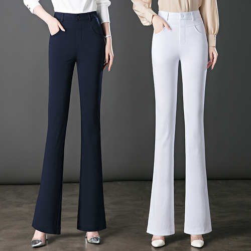 Women's Spring and Autumn New Style High-Waisted Slimming Casual Straight Leg Tapered Pants