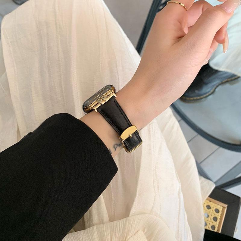 高級な小香風黒金シリーズのバンドはapple appleアップルの腕時計iwatch98世代765を適用します。|undefined