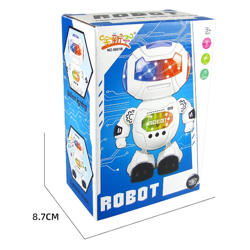 Transfronterizo nuevo robot de baile eléctrico música Luz Espacio robot de baile modelo puesto de suministro al por mayor