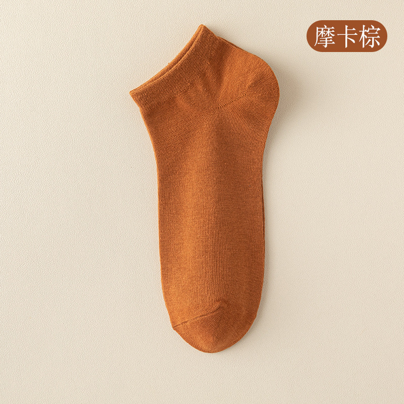 靴下の男性用ソックス春夏の純色防臭吸汗ソックス春と秋の薄い黒い男性用靴下|undefined