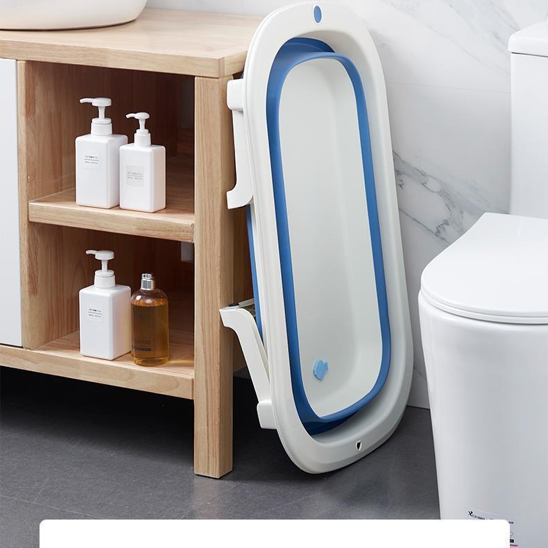 Bañera plegable para bebés, baño para niños, baño para bebés, productos para recién nacidos en casa, puede sentarse y acostarse, gran cubo para recién nacidos