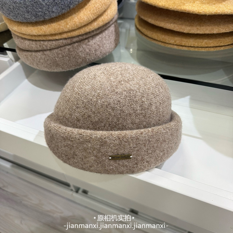 羊毛轻奢名媛毡帽子秋冬复古女士礼帽淑女贝雷帽纯色时装帽潮批发|undefined