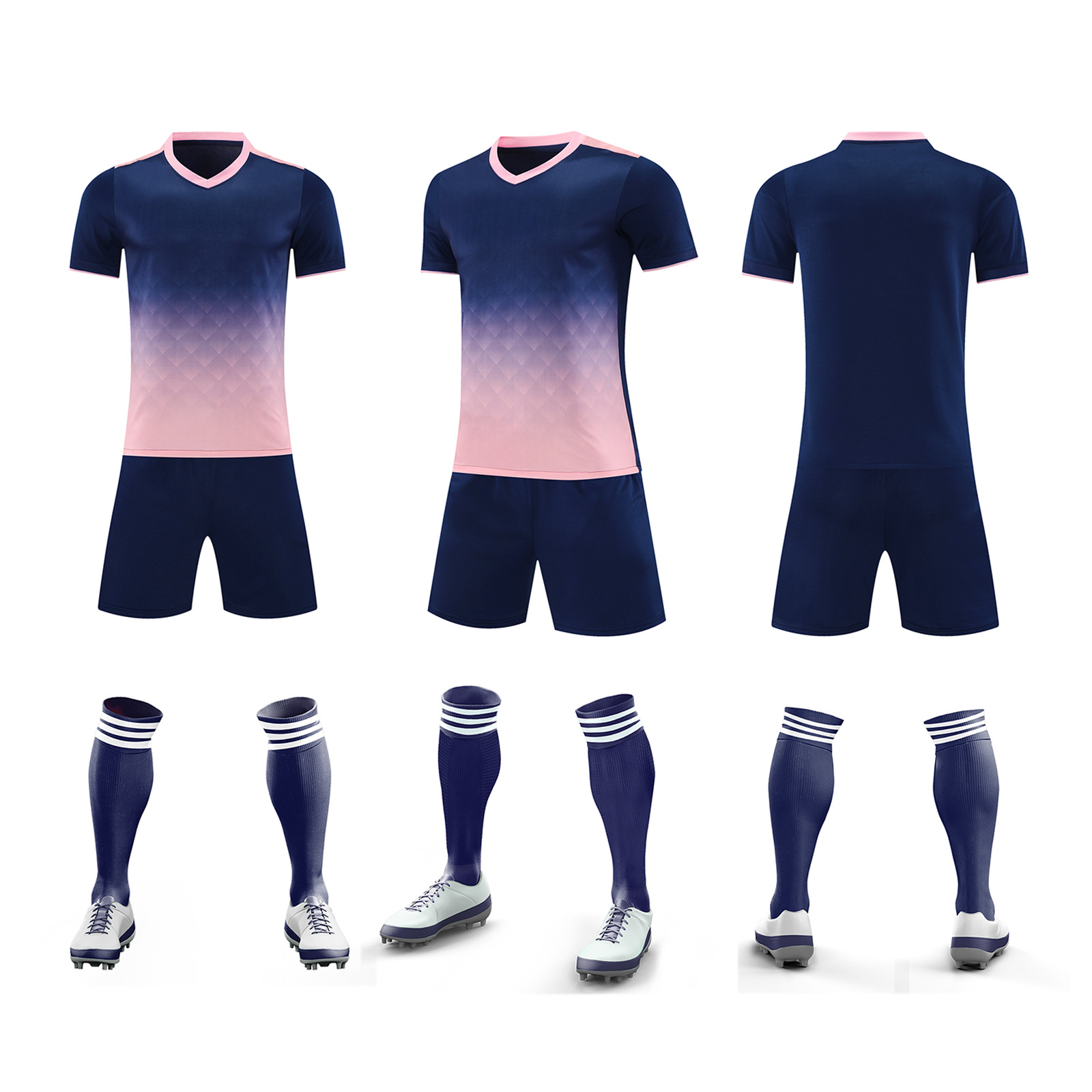 Ropa de entrenamiento de fútbol verano nuevo estudiante adulto ropa de correr al aire libre casual juego de secado rápido ropa de equipo número de impresión ropa de clase
