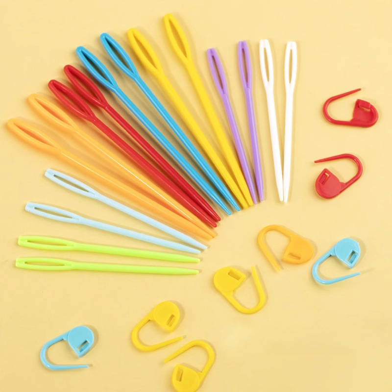 手工编织工具配件记号扣缝衣针塑料缝合针毛线钩针小别针防解别扣