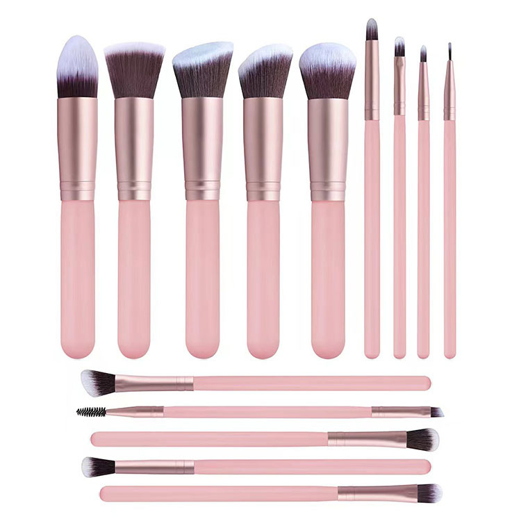 Amazon nuevo 14 cepillo de maquillaje conjunto traje belleza herramientas conjunto completo cepillo de maquillaje en stock fábrica al por mayor