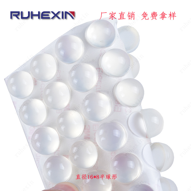 厂家直销防滑防震防碰撞透明玻璃脚垫 木门门把手缓冲硅胶垫耐磨