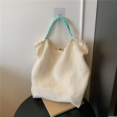 新しい日本と韓国版の春夏の新鮮でシンプルでファッショナブルで多用途な女性用ショルダーバッグ、ハンドバッグ、大容量トートバッグ