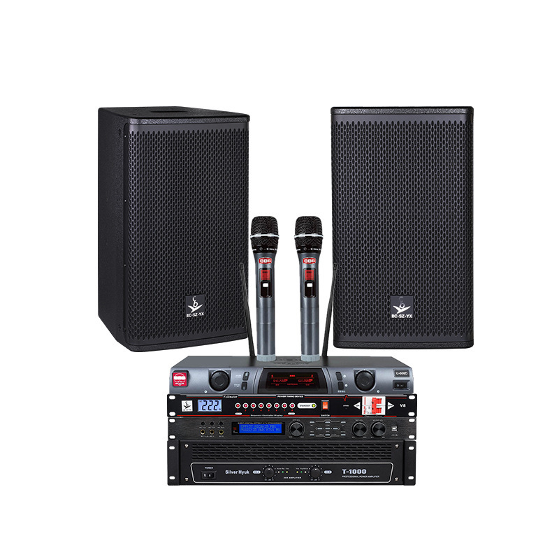 10 pulgadas 12 pulgadas sistema de sonido KTV comercial de alta gama conjunto de caja de bar villa equipo de sonido profesional conjunto completo