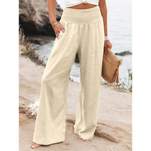X 36280 Women's Linen Mid-rise Pants Ůʿ�����������п�