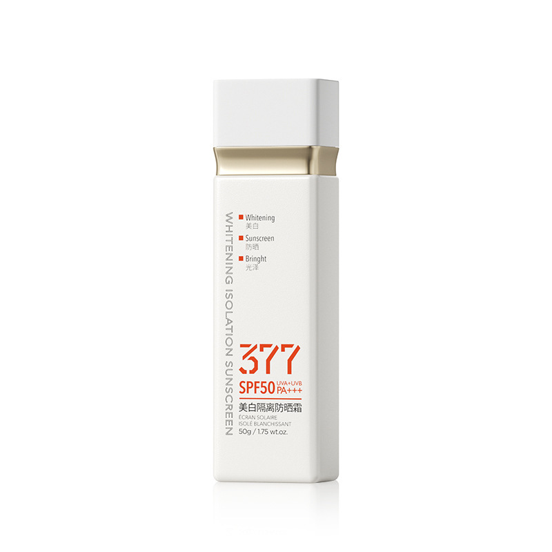 377 protector solar blanqueador 50x anti-UV spray corporal de aislamiento facial fabricantes impermeables para hombres y mujeres