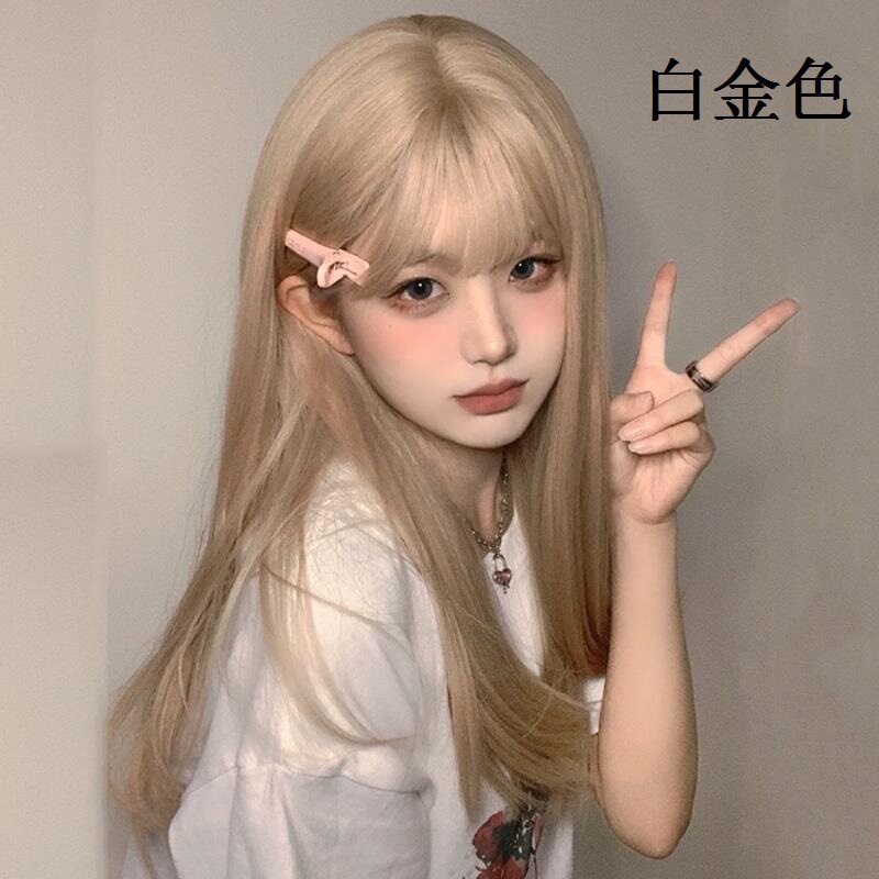 Kony Wig Platinum Blonde Wig for Women Long Hair Fashionable Natural Light Color Full Head Wig Daily Use Realistic Hair Full Human Hair Kony Wig Platinum Blonde Wig for Women Long Hair Fashionable Natural Light Color Full Head Wig Daily Use Realistic Hair Full Human Hair