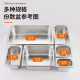 Stainless Steel Portion Basin Flat Bottom Tray Canteen Vegetable Basin Heat Preservation Table Heating Basin Bowl Frying Basin Portion Plate Square Plate