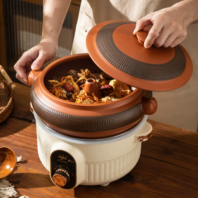 Юньнань Цзяньшуй пароварка кастрюля для приготовления парового куриного блюда бытовой газовый котёл керамическая пароварка не-фиолетовая керамическая песчаная лезвие коммерческий