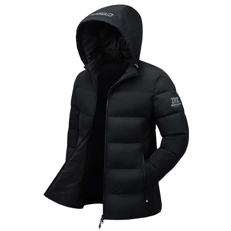 2024 новый зимний мужской куртка средняя длинная хлопчатобумажная одежда молодежная корейская мода стройная толстая хлопчатобумажная одежда