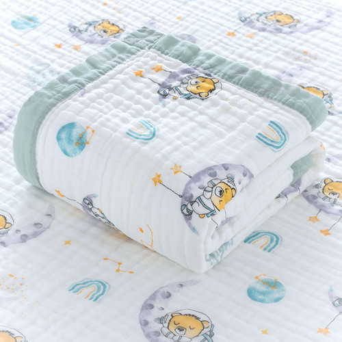 Factory direct supply of baby quilts, spring, autumn and summer blankets, newborn blankets, gauze wraps, children's bath towels