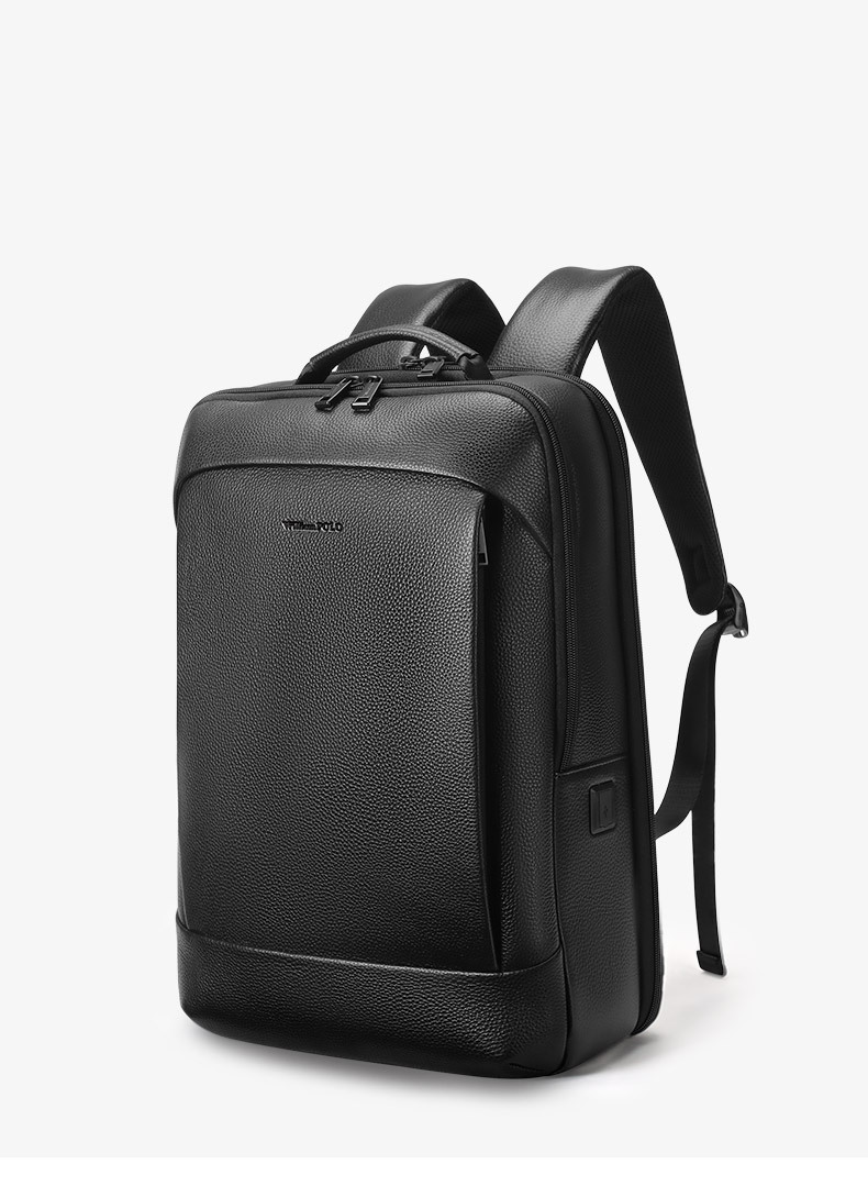 Ba lô da thật nam công sở Emperor Paul chứa laptop 16 inch sức chứa lớn — Màu đen chi tiết 13
