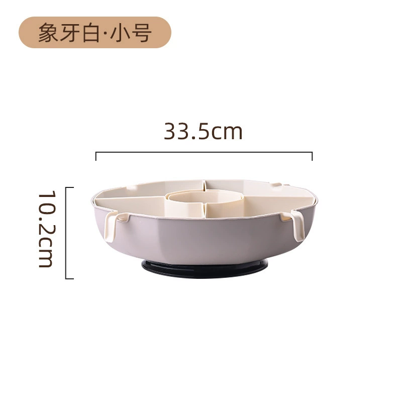 New rotating hot pot platter is easy to clean the grid vegetables and fruits platter Household kitchen multi -layer plastic drain