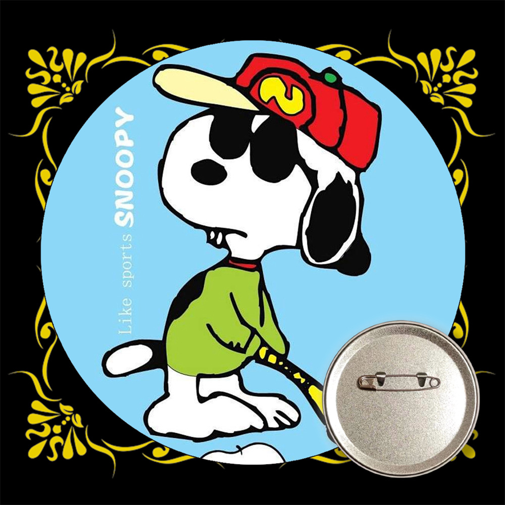 Snoopy bar transfronterizo insignia broche de estaño metal medallas conmemorativas anime periferia al por mayor