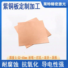 铜板T2紫铜板纯铜铜材散热紫铜拍你红激光切割紫铜条加工定制黄铜