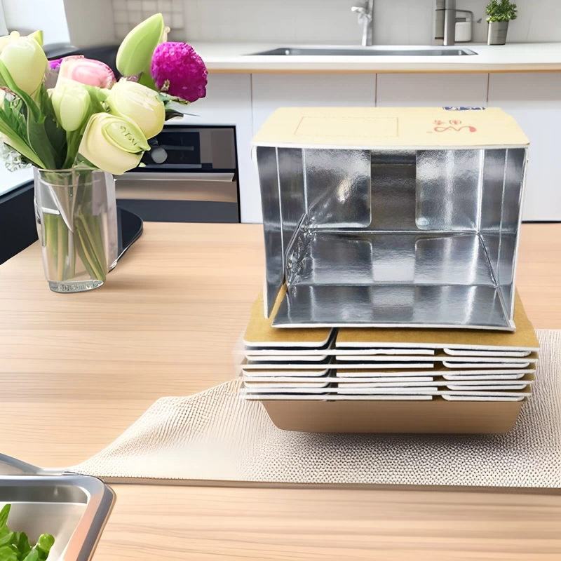 Упаковка для замороженных продуктов из алюминиевой фольги и пенопласта: влагостойкая коробка для транспортировки готовых блюд, тортов, фруктов и овощей в холодовой цепи