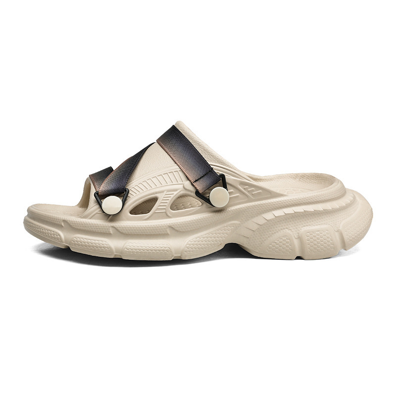 2024 nuevas zapatillas para hombres de verano tendencia de usar al aire libre sensación de mierda juvenil sandalias de playa de doble propósito