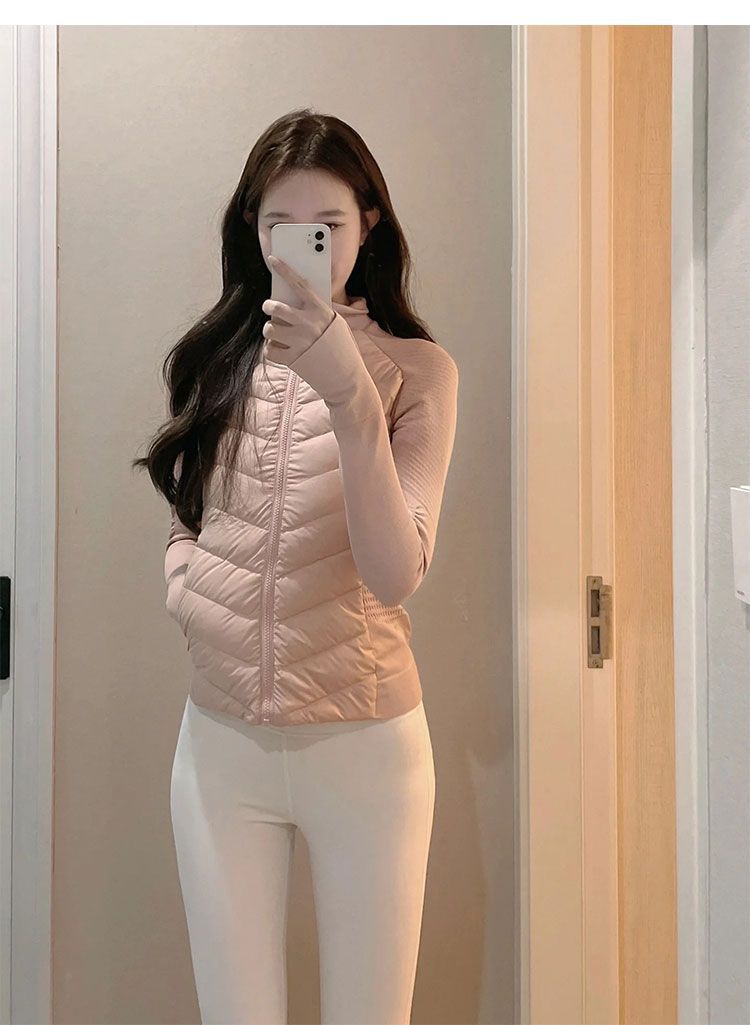 ChicShe Sports Yoga Down Jacket Women Skiing Running Hiking Autumn Winter Lightweight Fitness Inner Layer Windproof Warm Coat_voghion.com