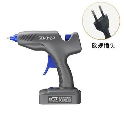 Yapışqan paylayıcı adapterlər | hot glue gun household industrial - sd-812-gray-60w-large-glue-gun-european-gauge-two-round-insert