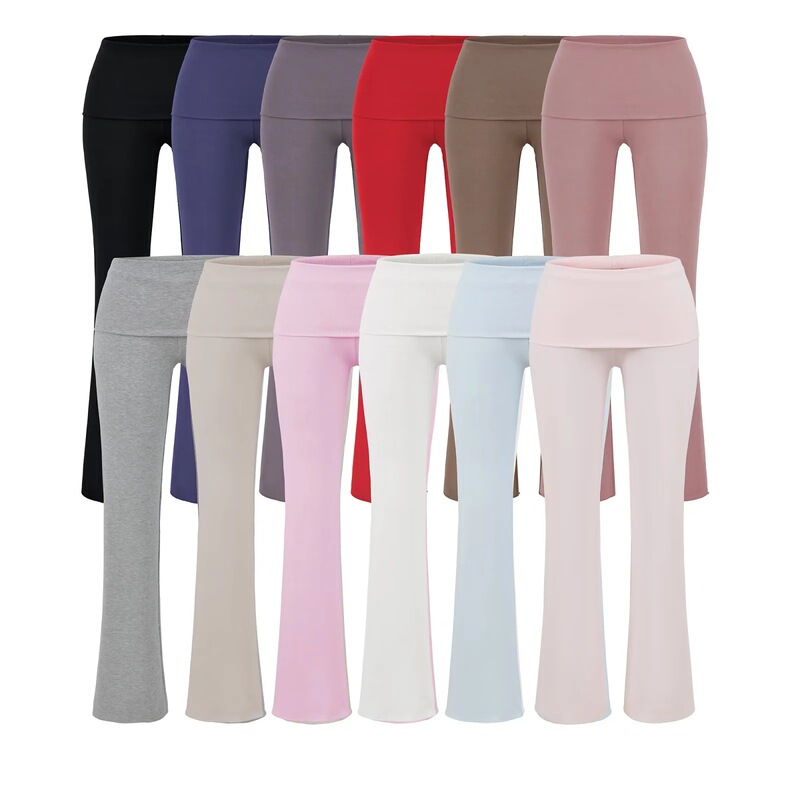 American Style Spicy Girl Cuffed Flared Casual Pants Women 2025 Autumn New Slim Fit Butt-Lifting Yoga Pants Long Trousers American Style Spicy Girl Cuffed Flared Casual Pants Women 2025 Autumn New Slim Fit Butt-Lifting Yoga Pants Long Trousers