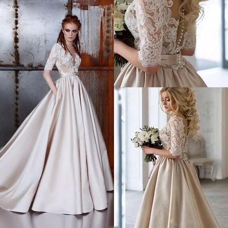 Comercio exterior de Europa y América Amazon AliExpress deseo elegante vestido de novia encaje moda sexy largo pettiskirt vestido image 1