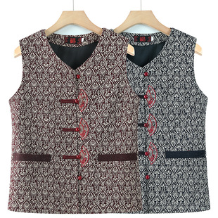 Middle-aged Grandma Spring Vest 60-80 Old Lady Leisure Vest Mother Spring and Autumn New Chinese Style Vest