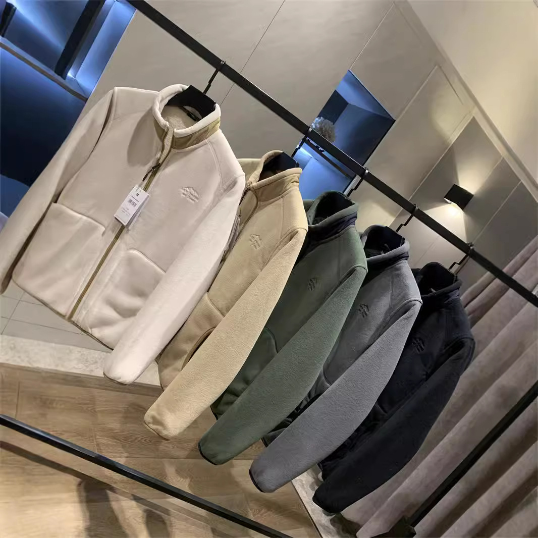 出K波蓝整单 复合摇粒绒！加厚羊羔绒保暖立领夹克男式外套潮