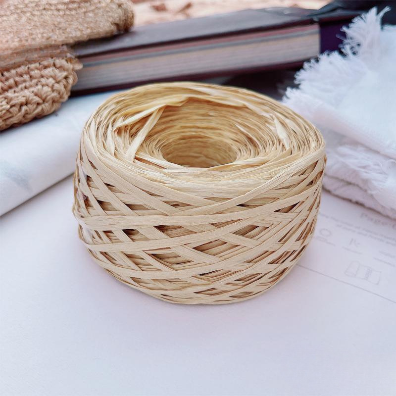 棉拉菲纸草日本草线夏季编织拉菲草帽线钩帽子包包线材