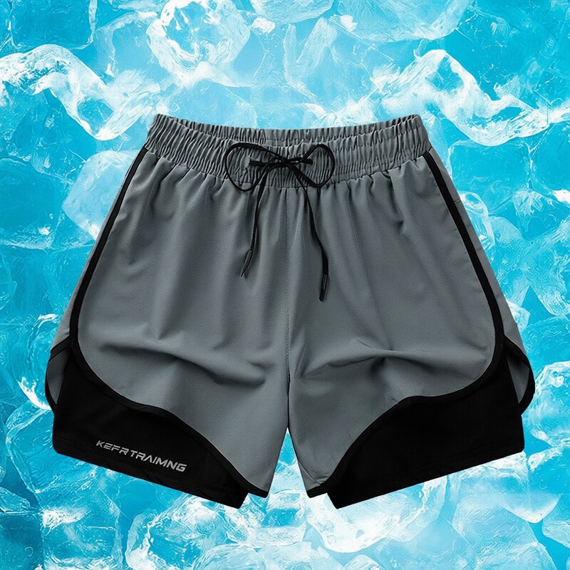 Clearance Sale Men's Running Shorts Marathon Track and Field Three-Quarter Sports Fitness Ice Silk Quick-Dry Training Shorts