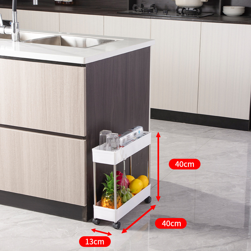Estante de almacenamiento de cocina Armario de almacenamiento de cajones de múltiples capas tipo piso Estante de almacenamiento de espacio estrecho Estante de almacenamiento de espacio