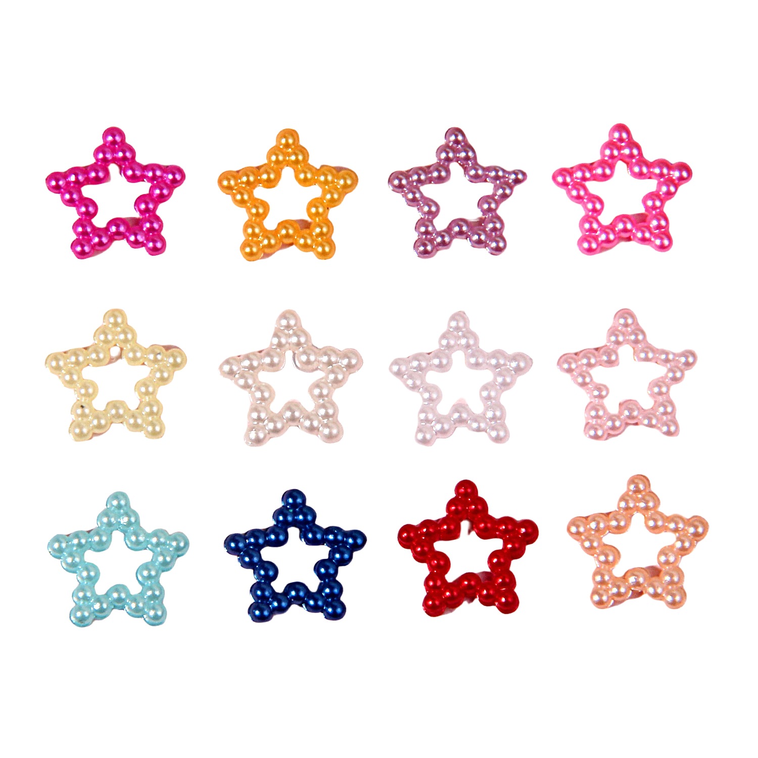 Artificial ABS perla hueco estrella de cinco puntas DIY crema teléfono móvil Shell material tocado accesorios fábrica ventas directas