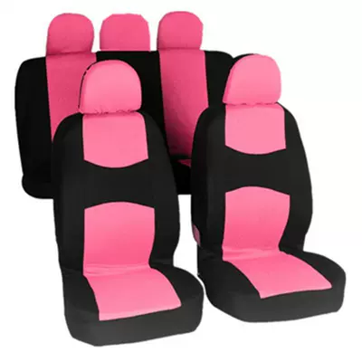Seat Cushion Set Wholesale | Universal seat cover - pink-2-piece-set-front-single-seat