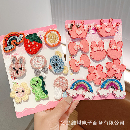 Children's cartoon cute magic stickers broken hair stickers girl baby little girl bangs stickers hair stickers princess hair accessories headdress