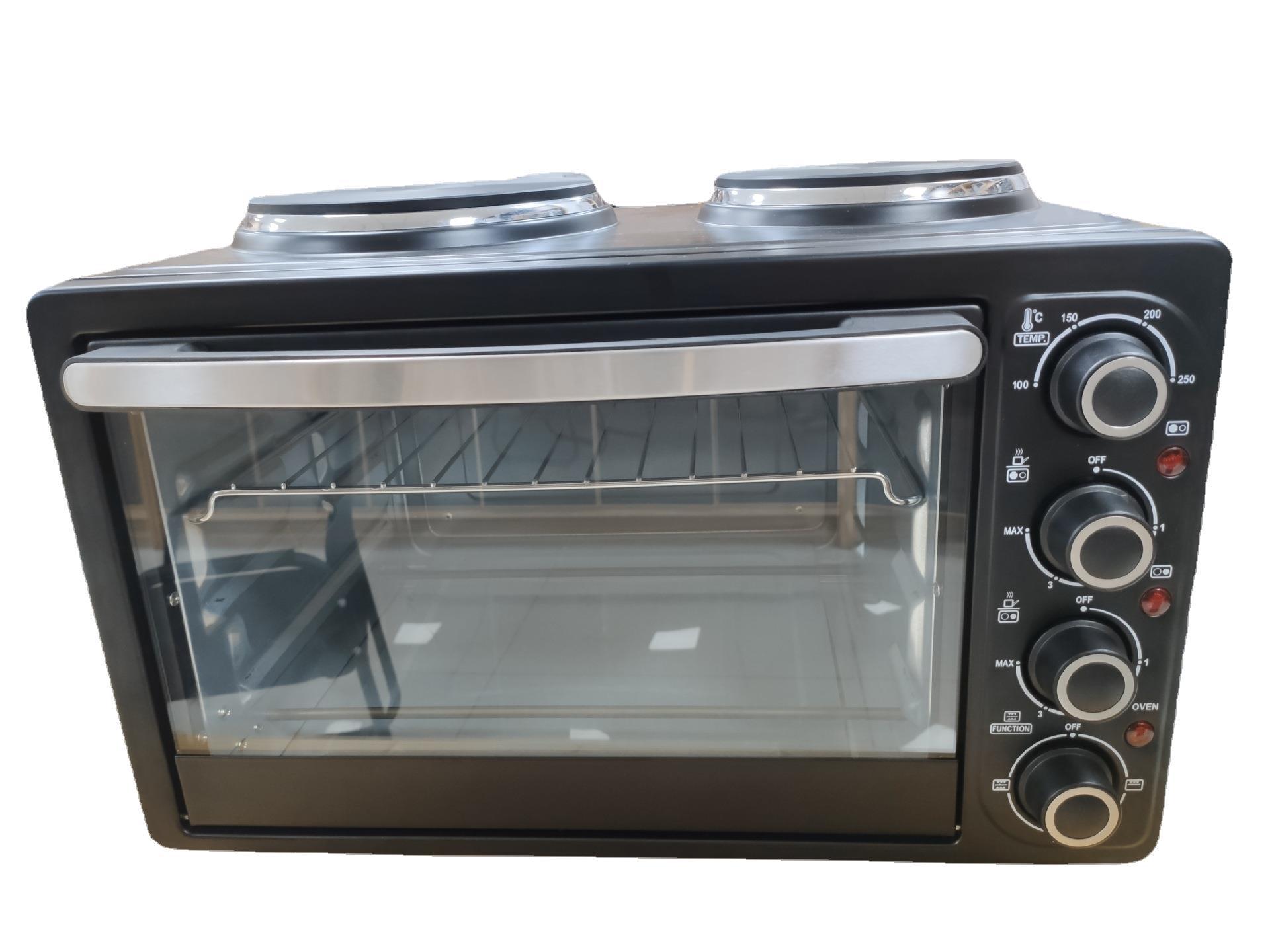 28L horno de comercio exterior de doble cabeza doméstico de gran capacidad multifuncional horno de convección visual fábrica a granel personalizado SKD