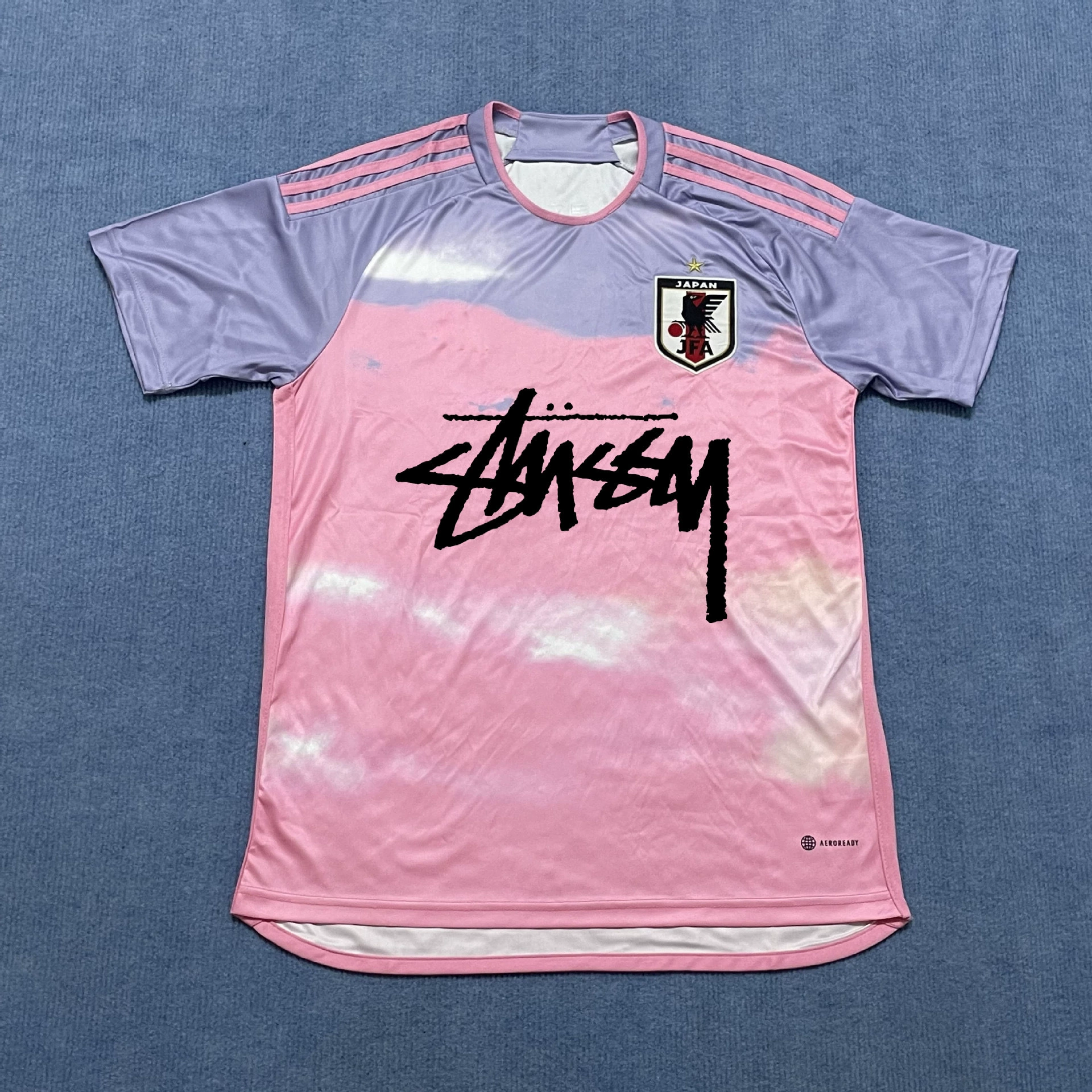 Футболка Stussy Stussy с подписью, Аргентина, Интер, Бразилия, Италия, Фламенго, короткие рукава